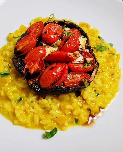 Caprese-style Portobello Mushrooms