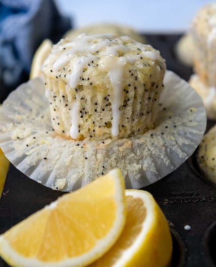 Fluffy, Moist Gluten-Free Lemon Poppy Seed Muffins