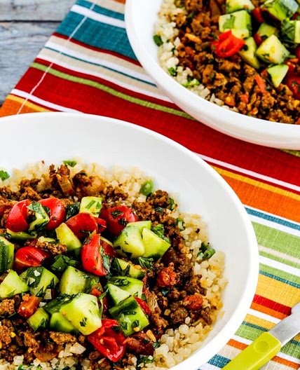 Middle Eastern Ground Beef Bowls