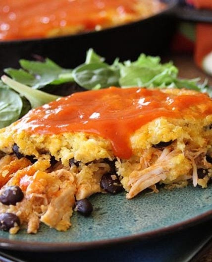 Chicken Enchilada Cornbread Casserole
