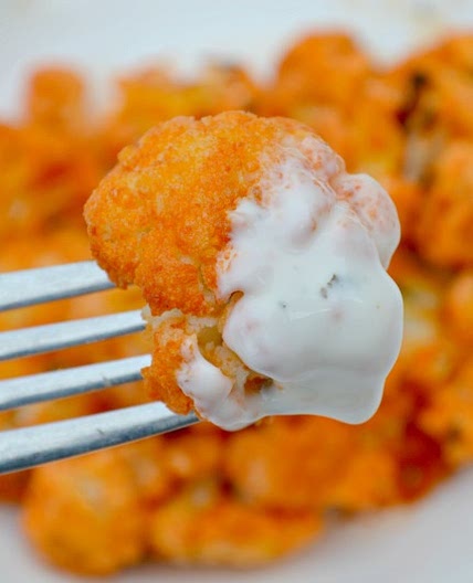 Healthy Buffalo Cauliflower Bites