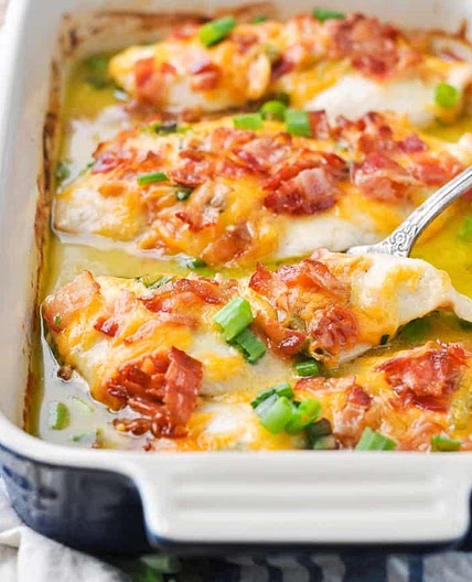 Dump-and-Bake Cheddar Bacon & Chive Chicken Breast Recipe
