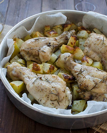 POLLO CON PATATE AL FORNO