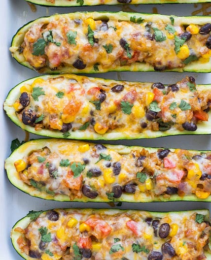 Mexican Zucchini Burrito Boats