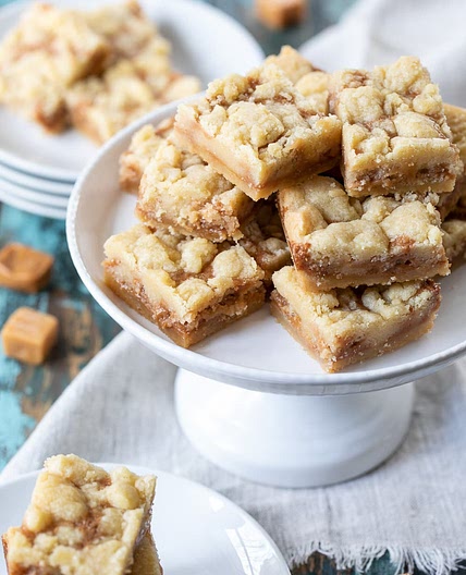Salted Caramel Crumb Bars