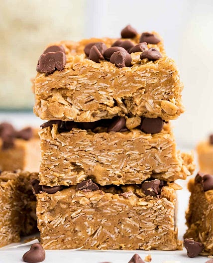 No Bake Peanut Butter Oatmeal Bars