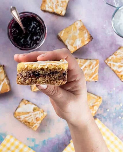 Cherry Bakewell Flapjacks With Frangipane Topping