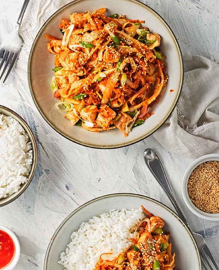 Easy Veggie Egg Roll in a Bowl