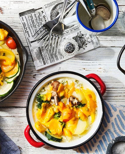Gemüseauflauf aus Raclette-Resten