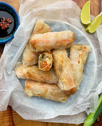 Vegetarian Spring Rolls {gluten free}