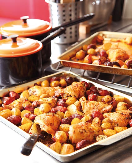 Spanish Chicken With Chorizo and Potatoes