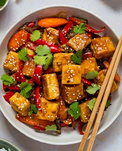 Vegan Teriyaki Tofu Stir Fry Recipe
