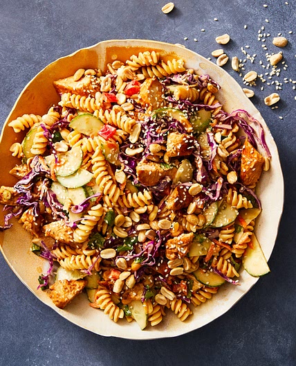 Thai Peanut Chicken Pasta Salad