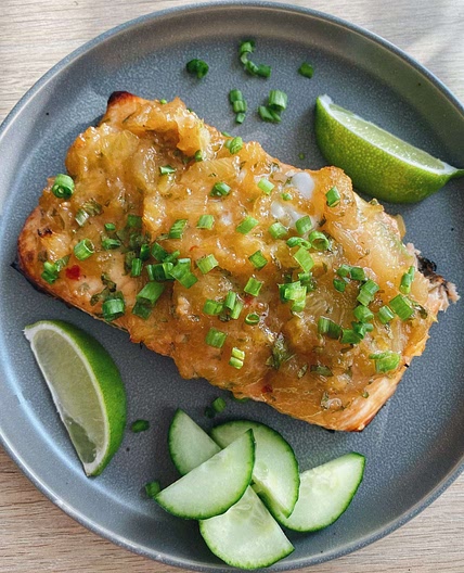 Baked Pineapple Salmon