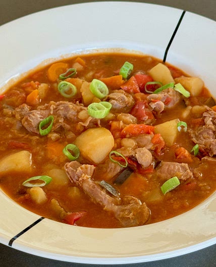 hearty chicken gizzard stew