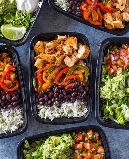 Meal-Prep Chicken Burrito Bowls