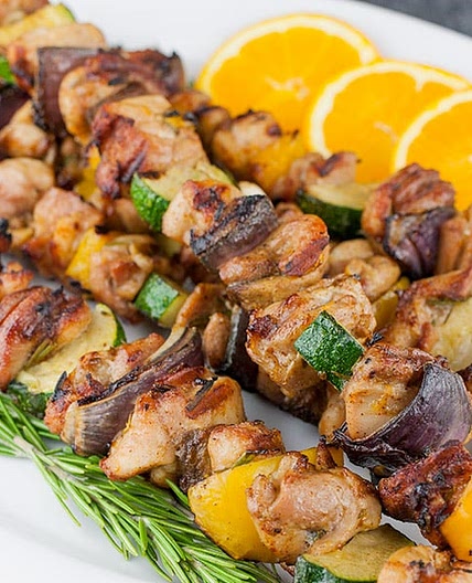 Orange Rosemary Chicken Kebabs Recipe