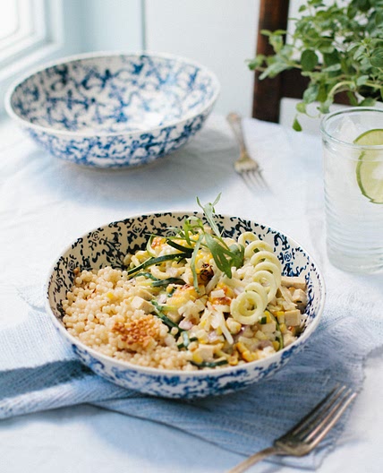 couscous israélien crémeux aux courgettes & au maïs