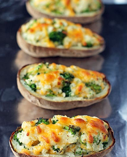 Broccoli Cheddar Twice Baked Potatoes