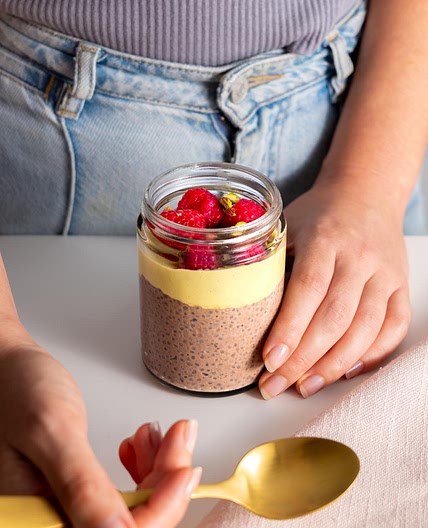Chocolate Pistachio Chia Pudding