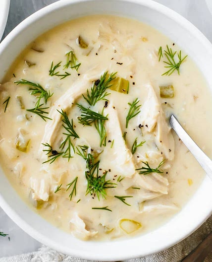 Avgolemono Soup (Greek Lemon Chicken & Rice Soup)
