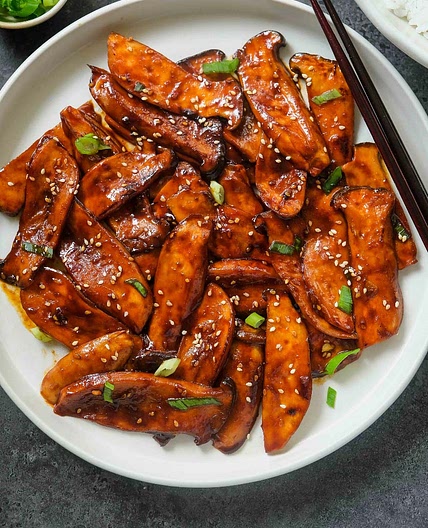 Korean Gochujang King Oyster Mushrooms