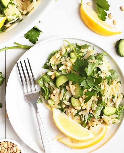 Cucumber Lemon Orzo Salad