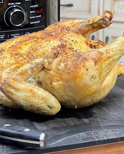 Steam & Crisped Whole Chicken in the Ninja Foodi