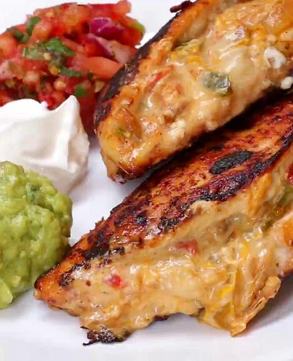 Fajita-Stuffed Chicken Recipe by Tasty
