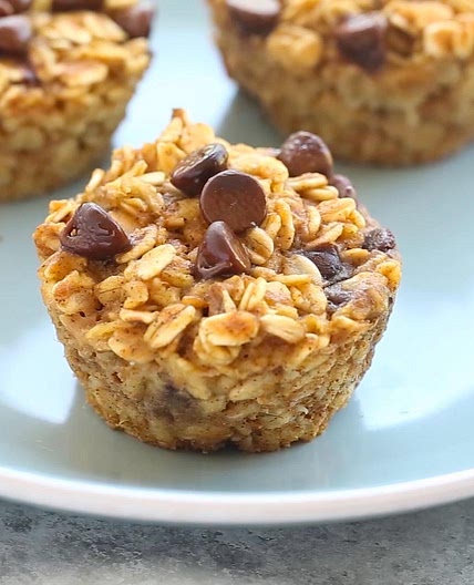 Pumpkin Chocolate Chip Baked Oatmeal Cups Recipe by Tasty