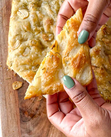 Garlic and Rosemary Focaccia Bread