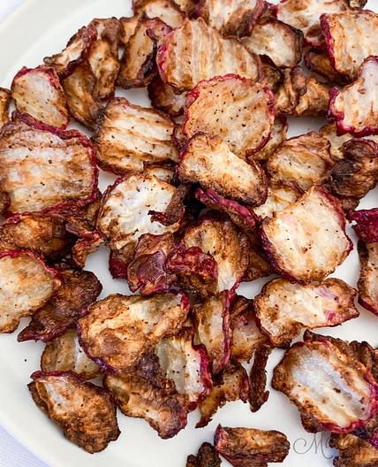 Low Carb Keto Air Fryer Radish Chips