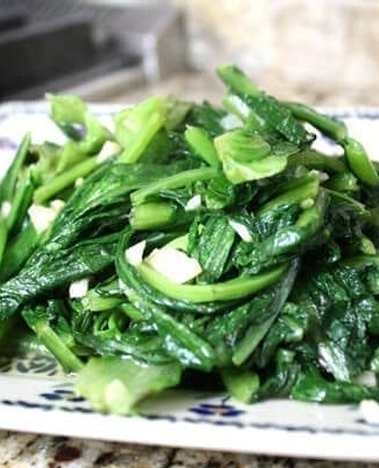 Snow Pea Leaves with Garlic