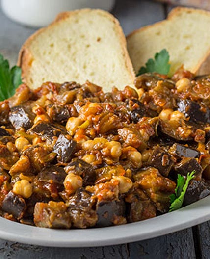 Stufato di melanzane e ceci