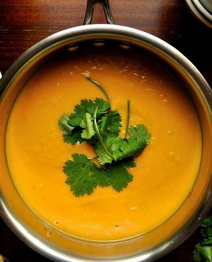 Roasted Sweet Potato Pear Soup