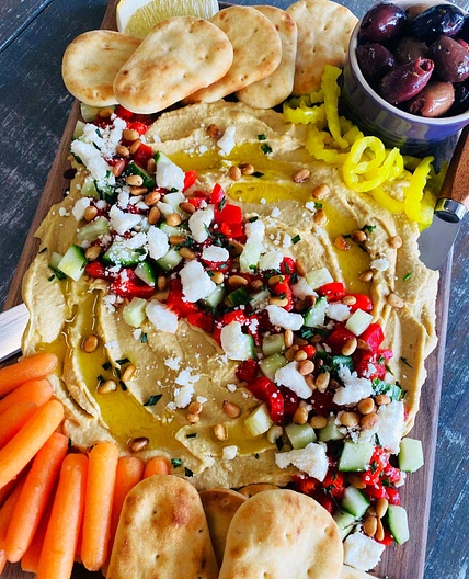 Loaded Hummus Charcuterie Board