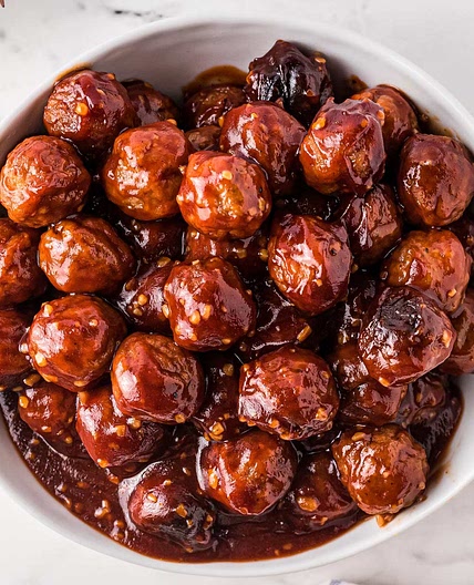 Honey Garlic Crockpot Meatballs