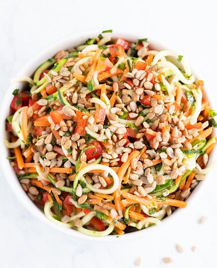 Low FODMAP Asian Zoodle Salad