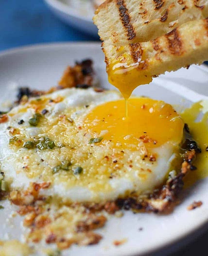 Parmesan Chili Crisp Fried Eggs
