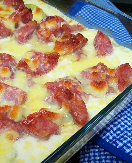 Receita de Batata gratinada com calabresa