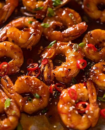 Asian Chilli Garlic Prawns (Shrimp)
