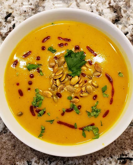 Butternut squash red lentil soup