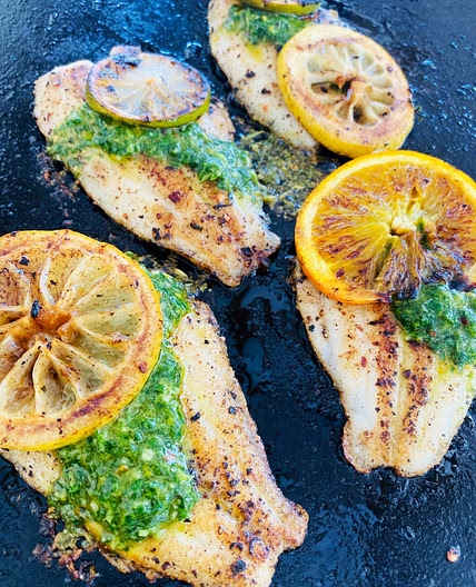 Blackstone Catfish with Citrus Gremolata