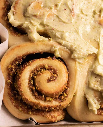 Brown Butter Pistachio Cinnamon Rolls