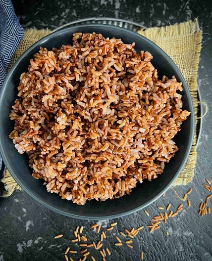 Perfectly Cooked Red Rice in Instant Pot
