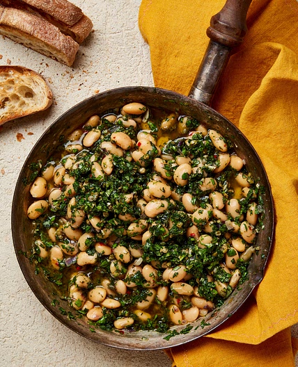 Butter beans in salsa verde
