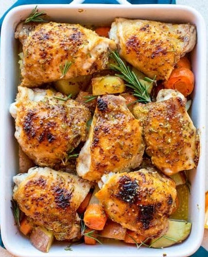 Low FODMAP Maple Mustard Chicken with Rosemary