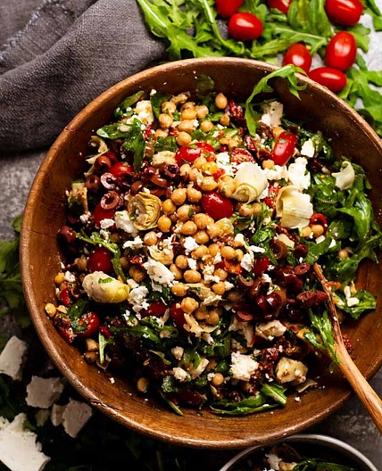 Antipasto chickpea salad