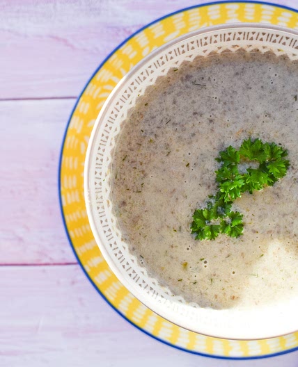 Vegan Mushroom Soup with Fennel & Dill