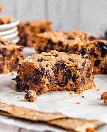 Gluten-Free Chocolate Chip Cookie Bars (Vegan)